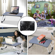 Laptop Table Foldable Portable Notebook Bed Lap Desk Tray Stand Reading Holder with Coffee Cup Slot for Breakfast, Reading & Movie Watching.