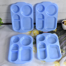 Unbreakable Plastic Food Plates / Biodegradable 5 Compartment Square Plate for Food