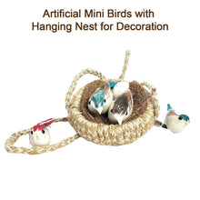 Jute hanging bird's nest, home decor, includes brown box