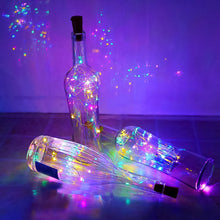 Wine Bottle Cork String Light | Multi LED / 2M Cable Length Copper Wire Battery Operated (Multicolor Light / 1 Pc)