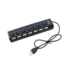 USB hub with 7 ports and individual on/off switches