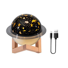 Planet-shaped light humidifier for adding moisture and ambiance