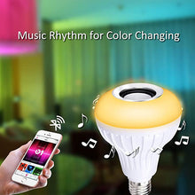 Smart LED bulb with Bluetooth connectivity and vibrant light options.