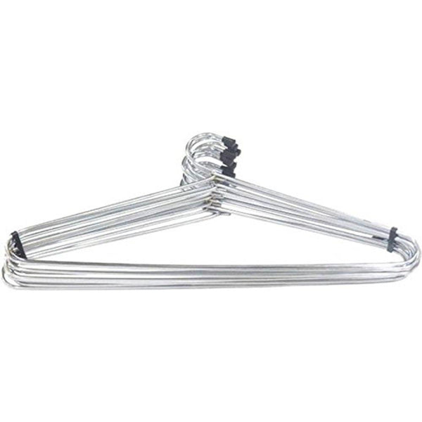 Stainless steel cloth hangers for durable and rust-free hanging.