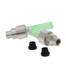 Flash light tire valve caps with LED lighting