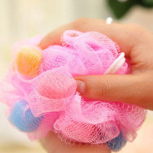 Exfoliating round loofah for bath and shower