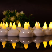 Flameless tea lights for wedding decor