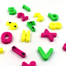 Magnetic number symbols toy, designed to aid in cognitive development.