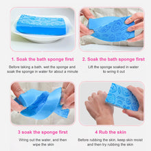 Gentle face and body scrubber sponge for dead skin removal